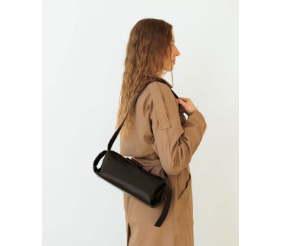 Жіноча шкіряна сумка «Мей» шоколадна WeLassie