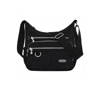 Жіночий чорний тканинний месенджер Confident WT1-1231A