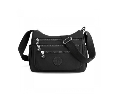 Жіночий чорний тканинний месенджер Confident WT1-7173A