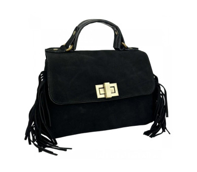 Замшеве кросбоді з бахромою Firenze Italy F-IT-7858A