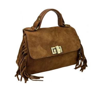 Замшеве кросбоді з бахромою Firenze Italy F-IT-7858C