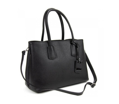 Классическая женская кожаная черная сумка Firenze Italy F-IT-7601A