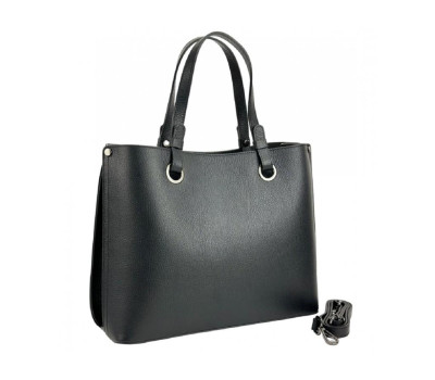 Классическая женская кожаная черная сумка Firenze Italy F-IT-7645A