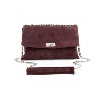 Кросбоді замшеве на ланцюжку Firenze Italy F-IT-8545BO
