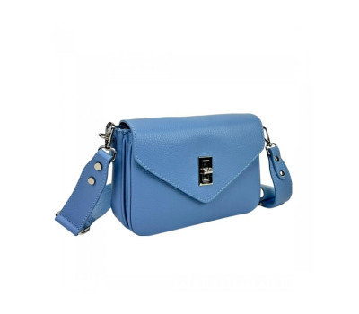 Кроссбоди кожаное голубое на замочке Firenze Italy F-IT-9555LBL