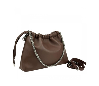 Кроссбоди кожаное на затяжке UnaBorsetta NW11-6851DB