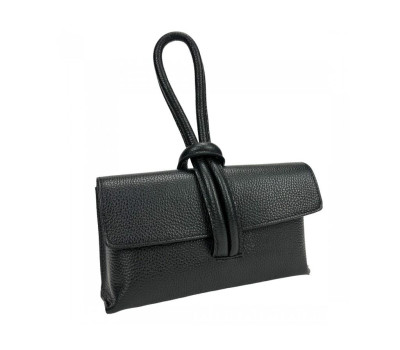 Кросбоді чорне шкіряне Firenze Italy F-IT-98118A