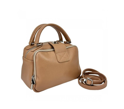 Мягкая кожаная сумка на два отдела с ручкой Firenze Italy F-IT-1045DB