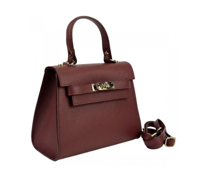 Небольшая классическая кожаная сумочка Firenze Italy F-IT-9866DR