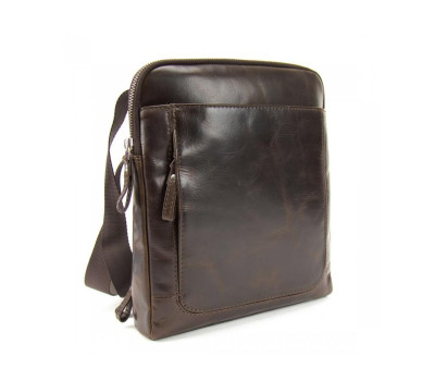 Шкіряна чоловіча сумка через плече в гладкій шкірі Tavinchi S-TV-4144C