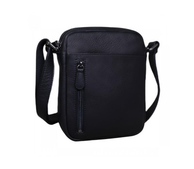 Шкіряна сумка через плече в чорному кольорі Tavinchi R-3169A