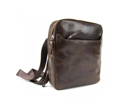 Чоловічий месенджер у гладкій шкірі на дві блискавки Tavinchi S-TV-4130C