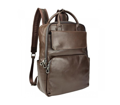 Чоловічий шкіряний рюкзак коричневий Tiding Bag 8046C