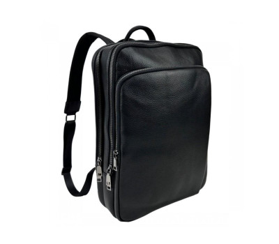 Шкіряний чорний рюкзак Tiding Bag A25F-8528A