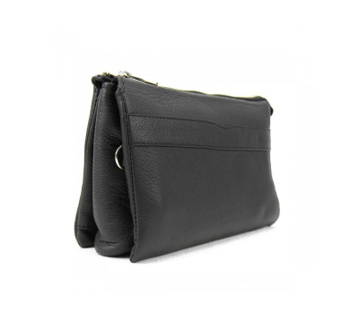 Клатч місткий шкіряний з довгою та короткою ручкою Tavinchi AJ-TV-101A-CL