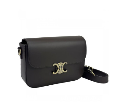 Кожаная сумочка кроссбоди шоколадного цвета Firenze Italy F-IT-1018DB-S