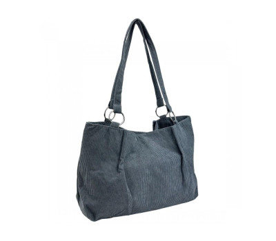 Вельветовая женская сумка серая Lilly P4-1555G