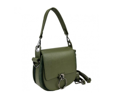 Кросбоді маленьке шкіряне комбінація шкіри та замші Firenze Italy F-IT-9887GR-D