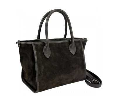 Шоппер темно-коричневий замшевий Firenze Italy F-IT-7685DB