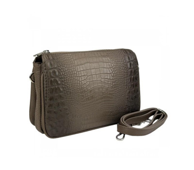 Женская каркасная сумочка с тиснением под репитилию Firenze Italy F-IT-9871B