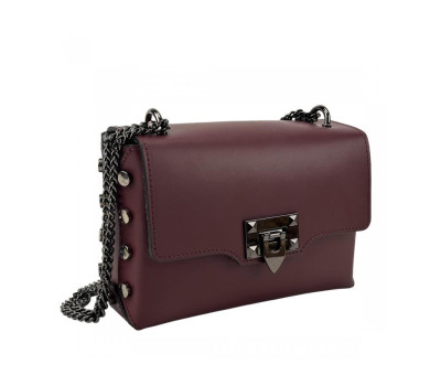 Женская кожаная сумка с цепочкой Firenze Italy F-IT-9812BO