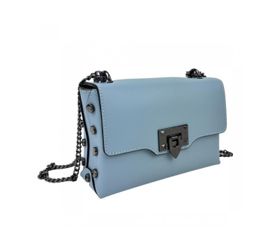 Жіноча шкіряна сумка з ланцюжком Firenze Italy F-IT-9812BL
