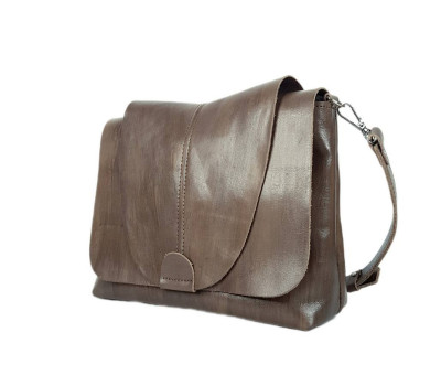 Сумка жіноча "Мішель" натуральна шкіра рослинного дублення ,коричнева