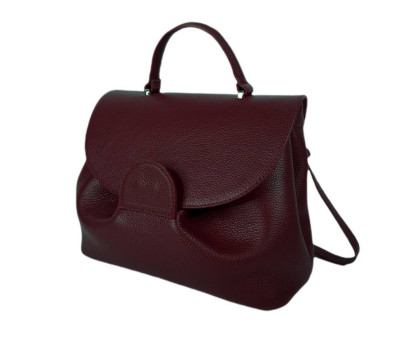 Сумка жіноча "Фіджі" натуральна шкіра, бургунді флотар