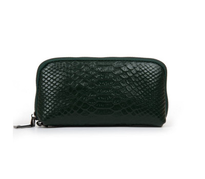 Косметичка шкіряна 60095-5 d.green