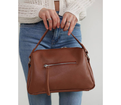 Жіноча шкіряна сумка «Фрея» карамельна WeLassie
