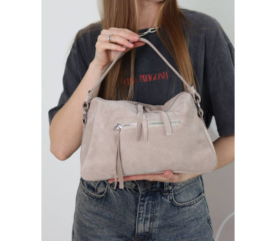 Жіноча шкіряна сумка «Фрея» бежева WeLassie