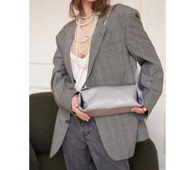 Жіноча шкіряна сумка «Мей» сіра WeLassie