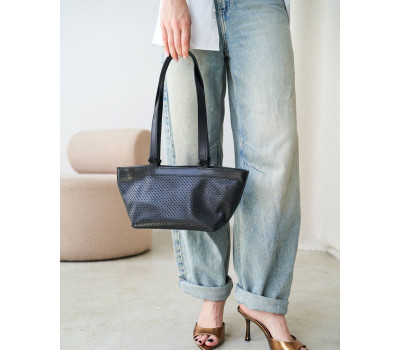 Шкіряна жіноча сумка «Алисия» чорна WeLassie