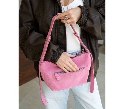 Жіноча шкіряна сумка «Сицилия» рожева WeLassie