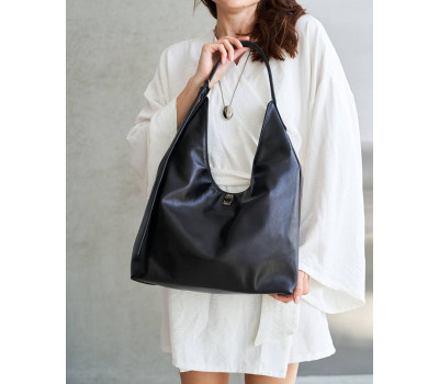 Жіноча шкіряна сумка «Мэл» чорна WeLassie