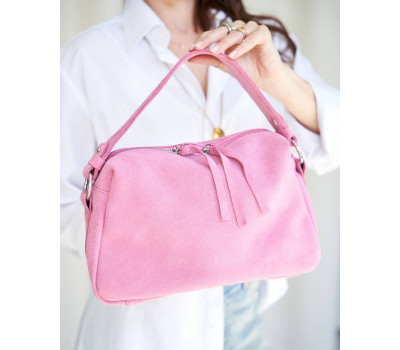 Жіноча шкіряна сумка «Фрея» рожева WeLassie