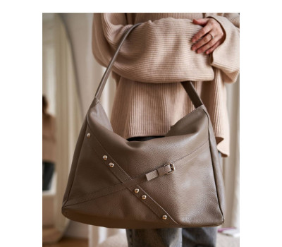 Жіноча шкіряна сумка «Кенді» кавова WeLassie