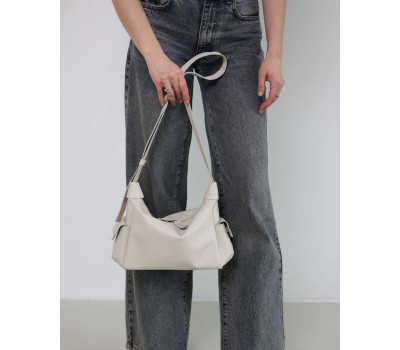 Шкіряна жіноча сумка «Глорія» молочна WeLassie