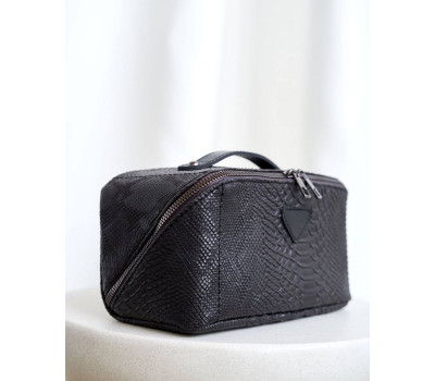 Жіноча косметичка «Паула» коричнева кобра WeLassie