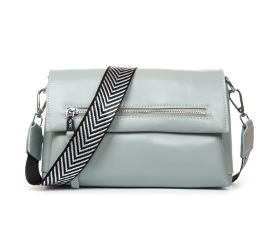 Сумка Шкіряна Жіноча Класична ALEX RAI 8159 l.grey