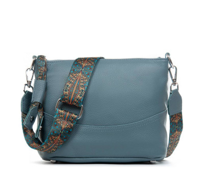 Сумка Шкіряна Жіноча Класична ALEX RAI 99120 blue green