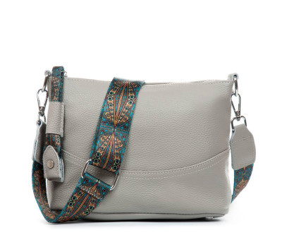 Сумка Шкіряна Жіноча Класична ALEX RAI 99120 l.gray