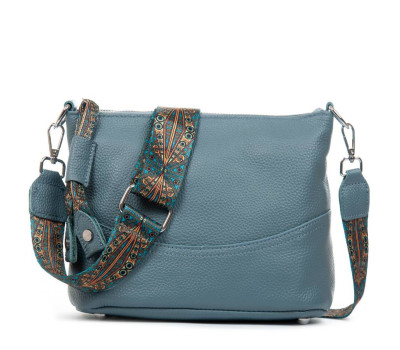 Сумка Шкіряна Жіноча Класична ALEX RAI 99120 l.blue