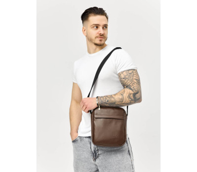 Сумка через плече месенджер Sambag Makros коричнева