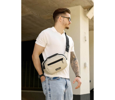 Сумка через плече бананка Sambag Flex сіра