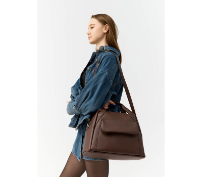 Жіноча спортивна сумка Sambag Vogue BKT шоколадна