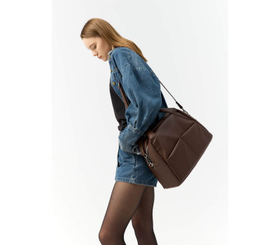 Жіноча спортивна сумка Sambag Vogue BQS шоколадна