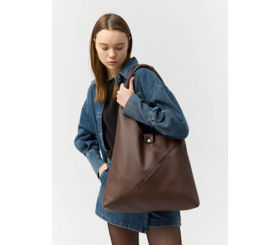 Жіноча сумка Sambag HOBO M шоколадна