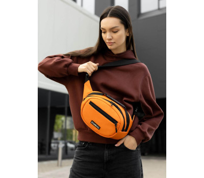 Сумка через плече жіноча бананка Sambag Flex помаранчева