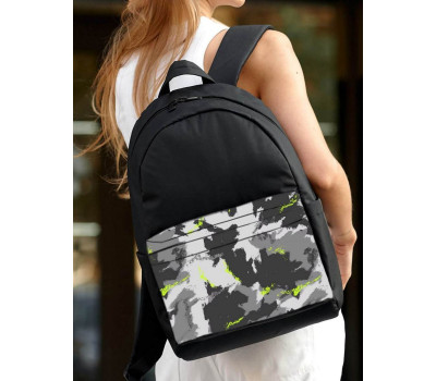 Женский рюкзак Sambag Zard LST черный тканевый принт